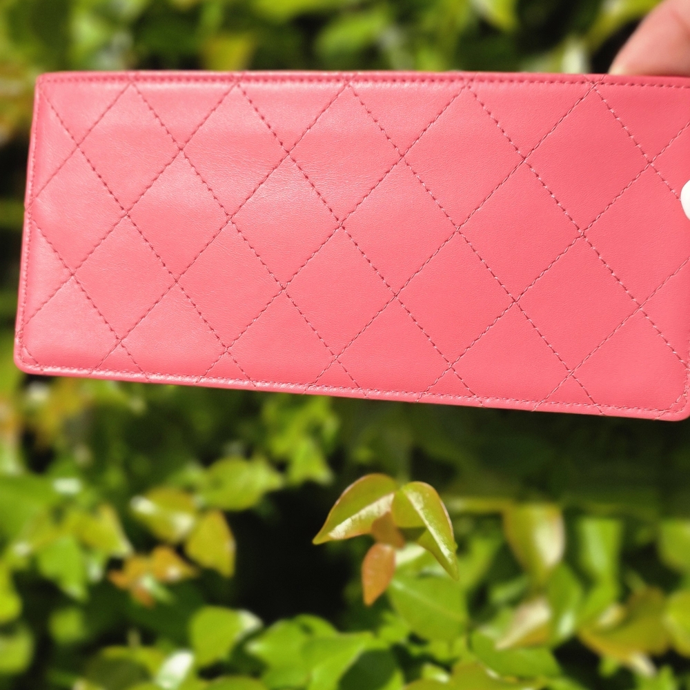 CHANEL 6 CARD large rectangular BAG INSERT CORAL … - image 6